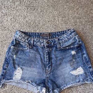 Arizona Jean Company Distressed Blue Jean Shorts